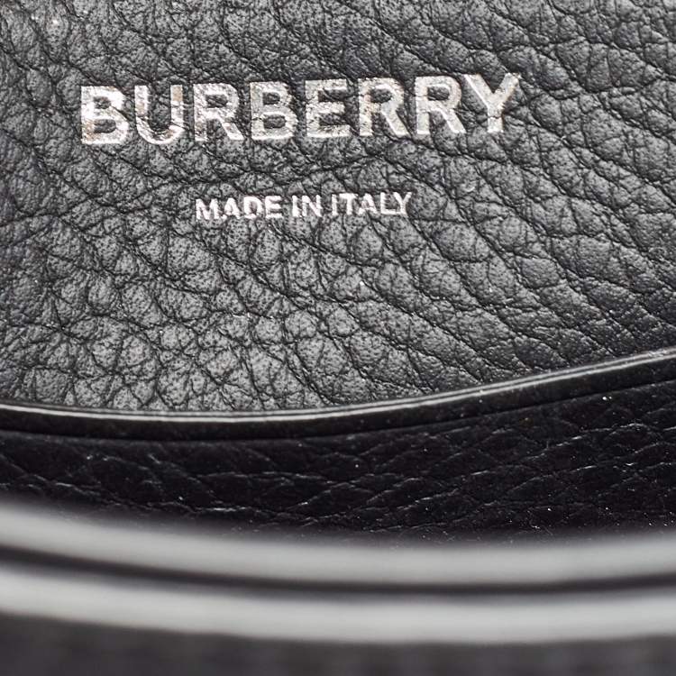 Pre Owned Burberry Black Leather Small Olympia Messenger Bag