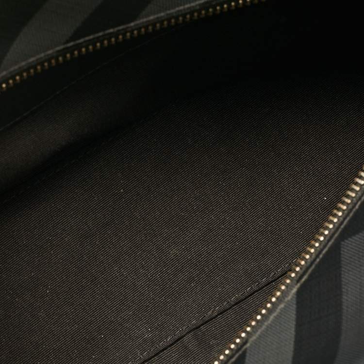 Pre Owned Burberry Smoke Nova Check PVC Travel Pouch