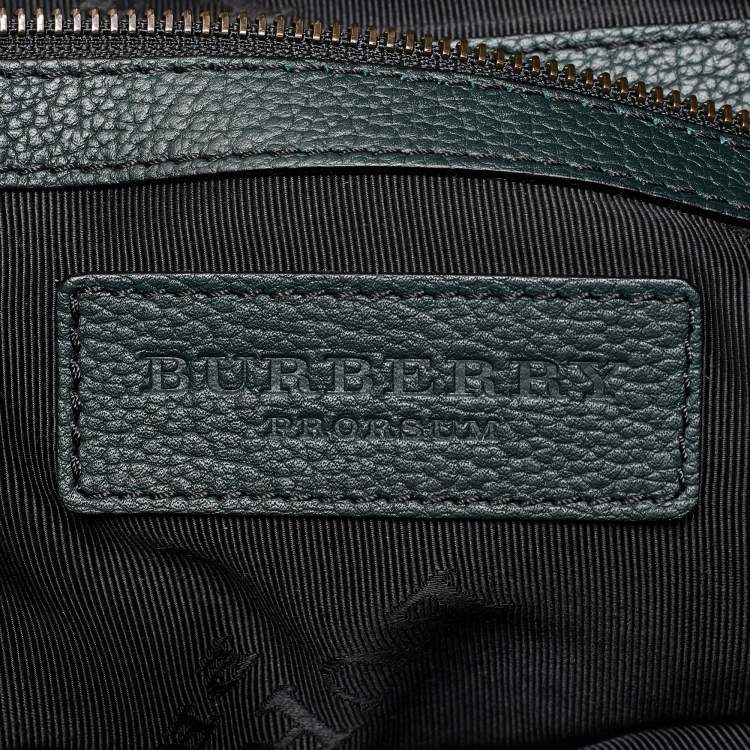 Pre Owned Burberry Dark Green Leather Book Covers & Bruce Chatwin Travel Bag