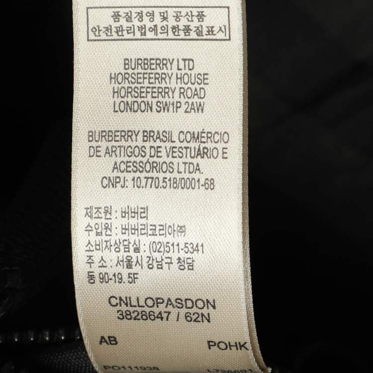 Pre Owned Burberry Black Leather and Nylon Laptop Bag