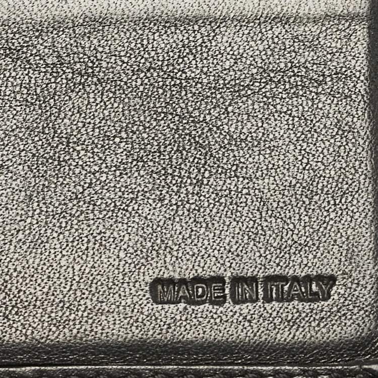 Pre Owned Burberry Black Grained Leather Bifold Wallet