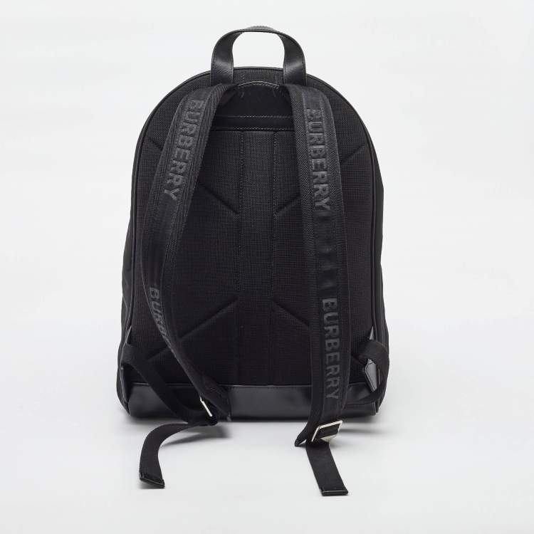 Pre Owned Burberry Black Nylon and Leather Backpack