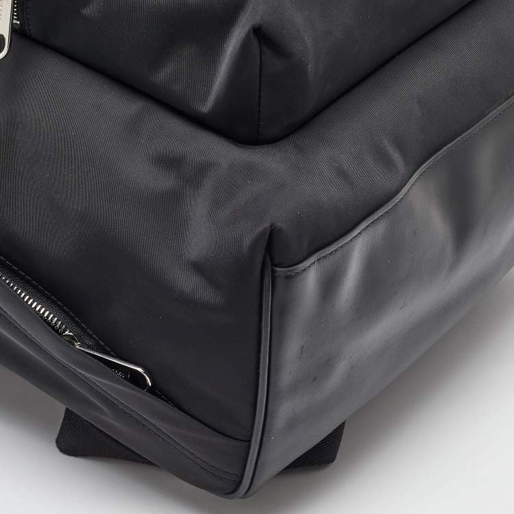 Pre Owned Burberry Black Nylon and Leather Backpack