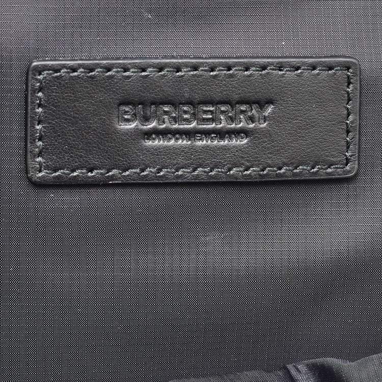 Pre Owned Burberry Black Nylon and Leather Backpack