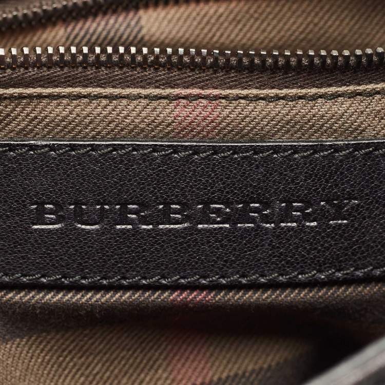 Pre Owned Burberry Choco Brown Leather Messenger Bag