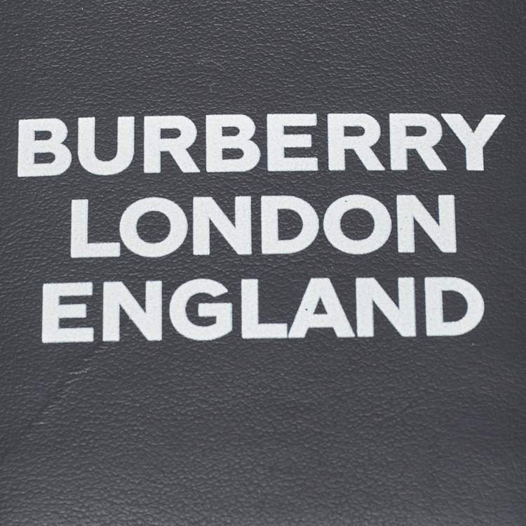 Pre Owned Burberry Black Leather Elmer Lanyard Card Holder