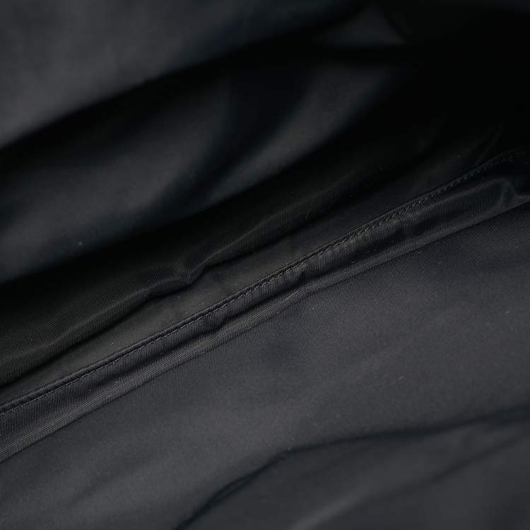 Pre Owned Burberry Black/White Coated Canvas and Leather Horseferry Backpack