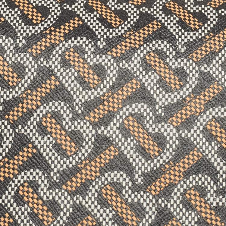 مملوكة مسبقًا Burberry Black/Brown TB Monogram Coated Canvas and Leather Messenger Bag