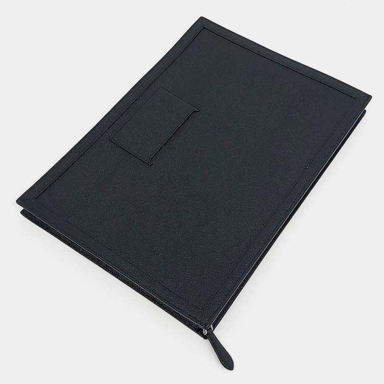 Pre Owned Burberry Black Leather Clutch