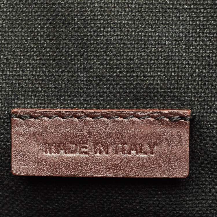 مملوكة مسبقًا Burberry Brown/Beige Haymarket Coated Canvas Flap Messenger Bag