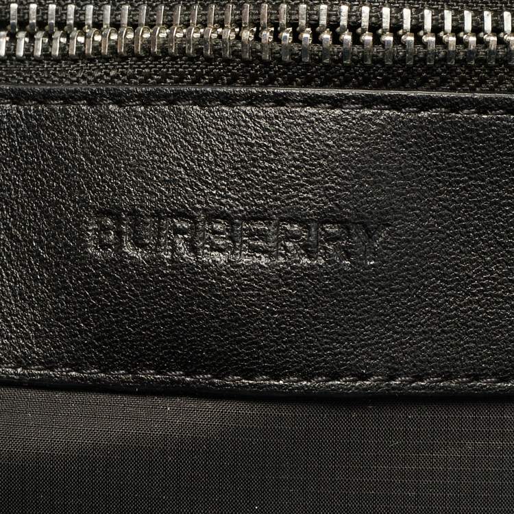 Pre Owned Burberry Black Nylon Logo Print Backpack