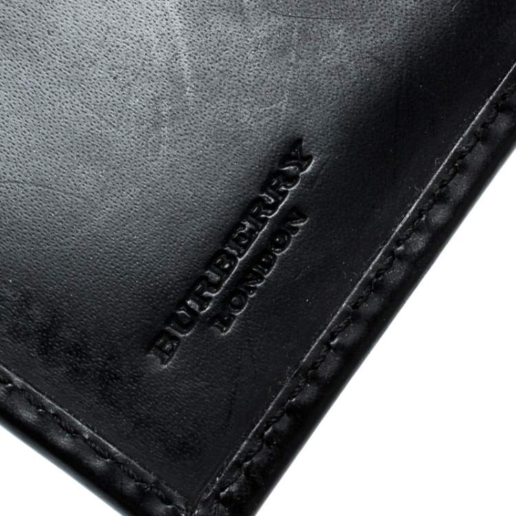 Pre Owned Burberry Beige House Check PVC Bifold Wallet