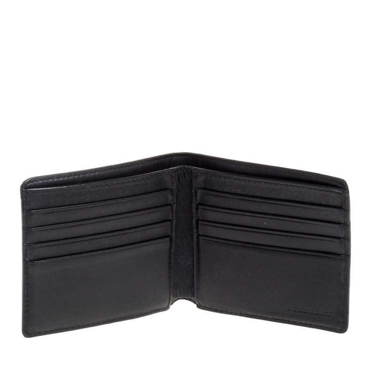 BURBERRY: pouch in saffiano coated cotton and leather - Black