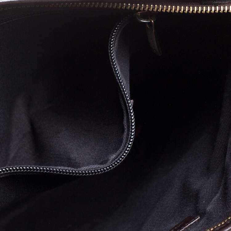 Pre Owned Burberry Beige/Brown Haymarket Check Coated Canvas Pocket Zip Messenger Bag