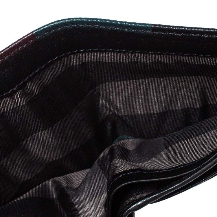 Pre Owned Burberry Multicolor Leather Bifold Wallet
