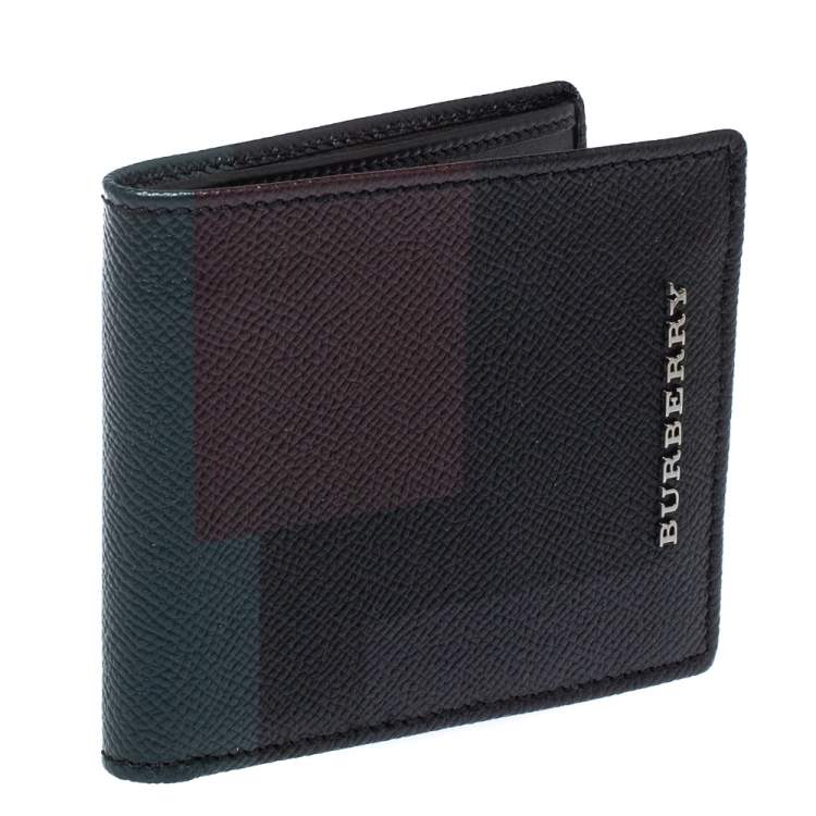 Pre Owned Burberry Multicolor Leather Bifold Wallet