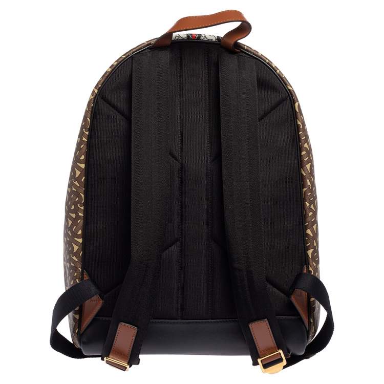 Pre Owned Burberry Multicolor TB-Print Coated Canvas and Leather Backpack