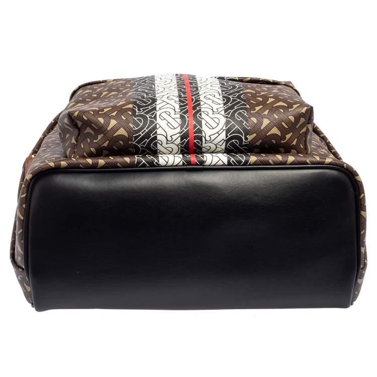 Pre Owned Burberry Multicolor TB-Print Coated Canvas and Leather Backpack