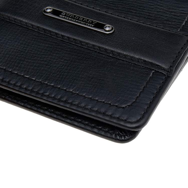 مملوكة مسبقًا Burberry Black Leather Bifold Wallet