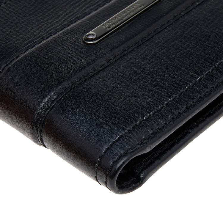 مملوكة مسبقًا Burberry Black Leather Bifold Wallet