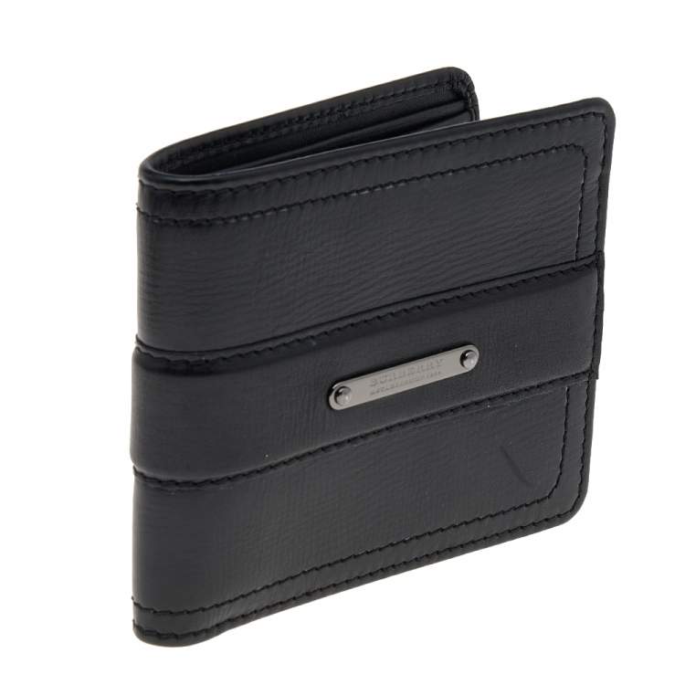 مملوكة مسبقًا Burberry Black Leather Bifold Wallet