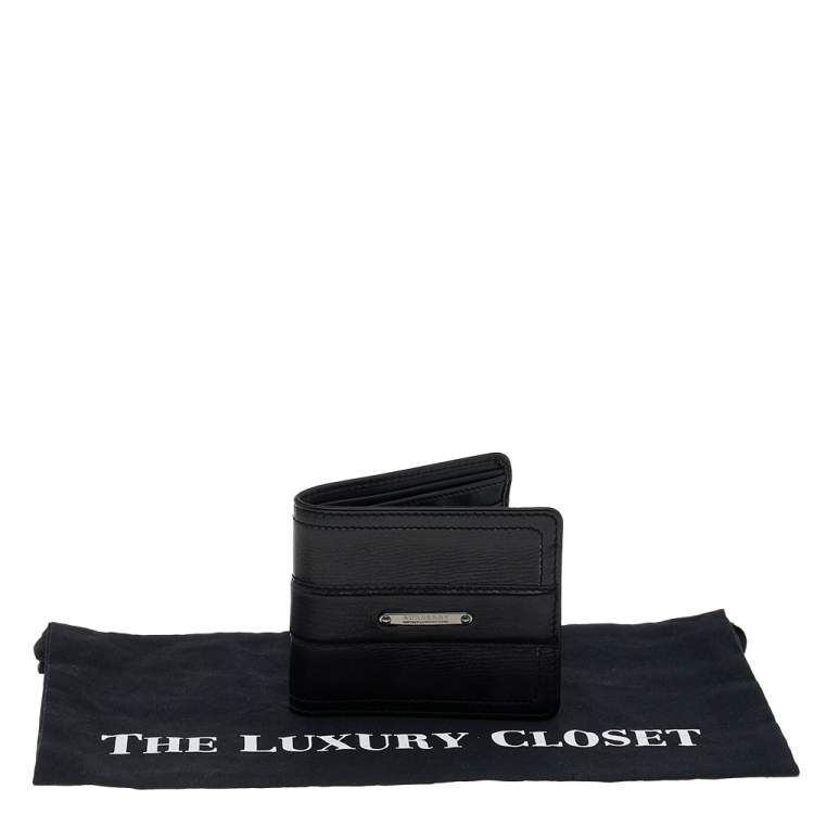 مملوكة مسبقًا Burberry Black Leather Bifold Wallet