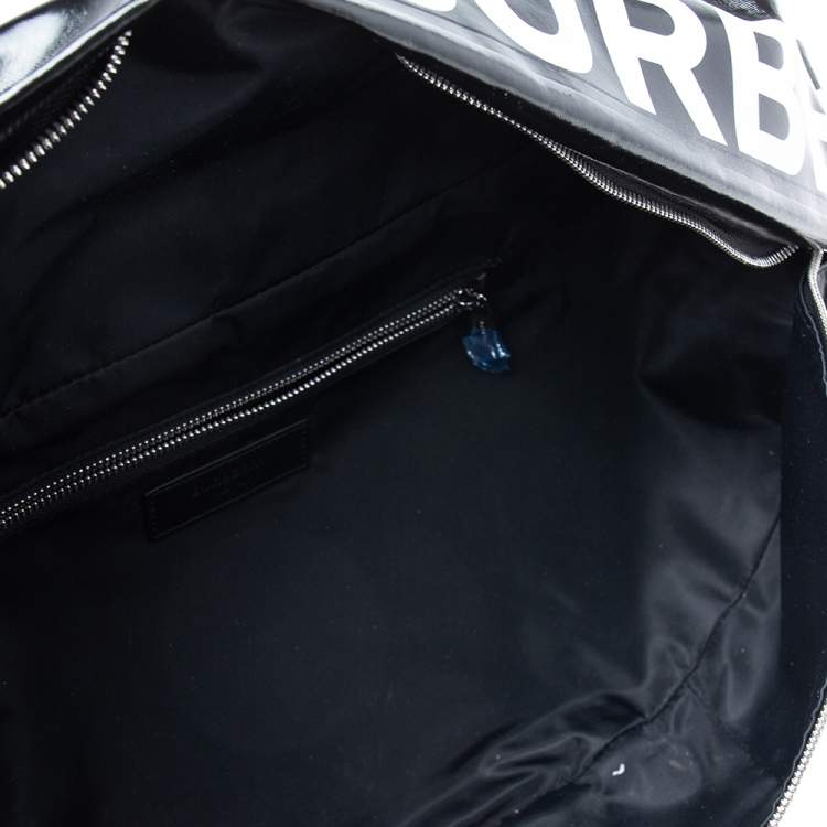 Pre Owned Buberry Black Coated Canvas XL Sonny Belt Sling Bag