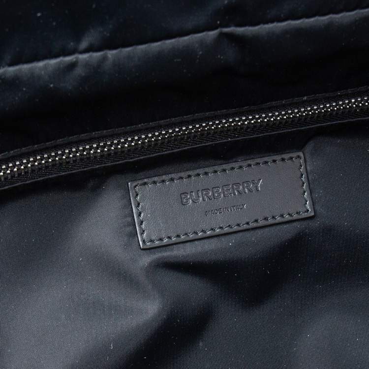 Pre Owned Buberry Black Coated Canvas XL Sonny Belt Sling Bag