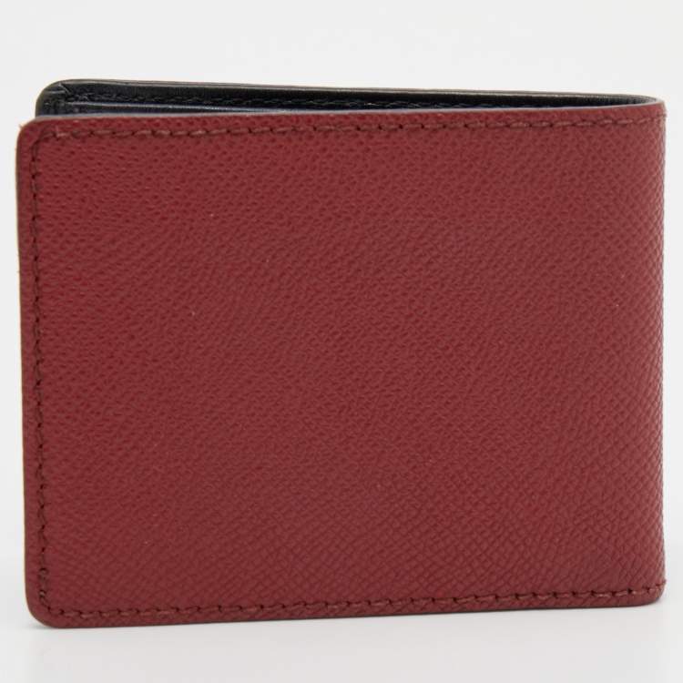 مملوكة مسبقًا Burberry Burgundy Leather International Bifold Wallet