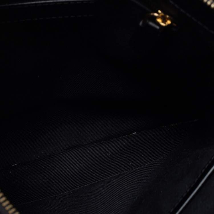 Pre Owned Burberry Black/Dark Brown Smoke Checked PVC And Leather Messenger Bag
