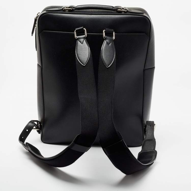 Pre Owned Burberry Black Leather Westport Square Backpack
