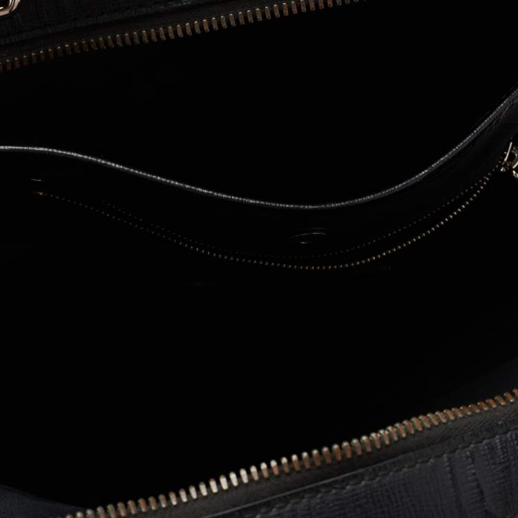 Pre Owned Burberry Black Leather Westport Square Backpack