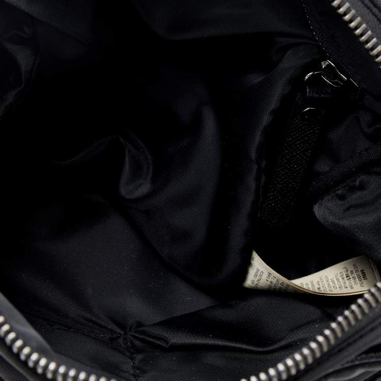 Pre Owned Burberry Black Smoke Check Nylon Messenger Bag