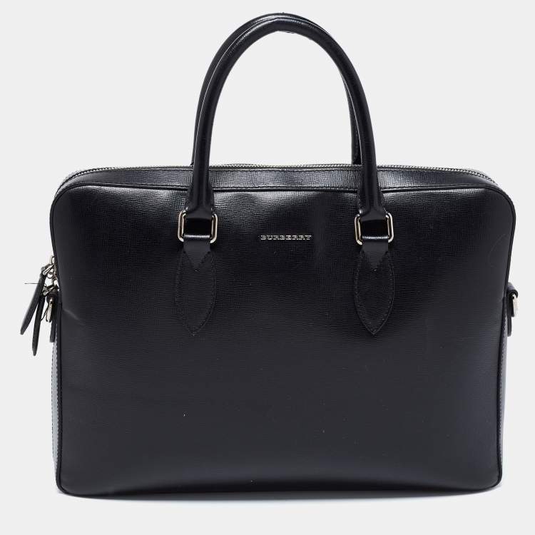 Burberry black leather deals bag