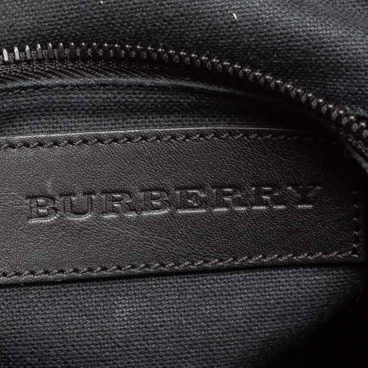 Pre Owned Burberry Brown/Black Smoked Check PVC And Canvas Flap Messenger Bag