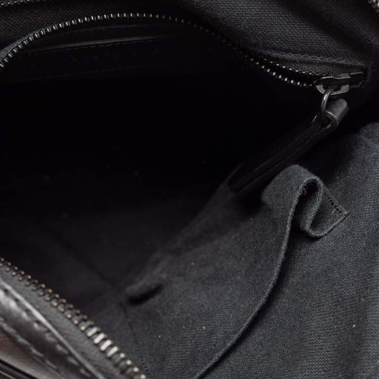 Pre Owned Burberry Brown/Black Smoked Check PVC And Canvas Flap Messenger Bag