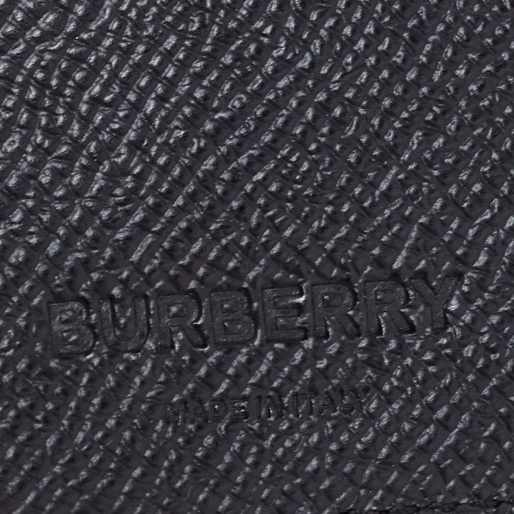 Pre Owned Burberry Black Leather Bifold Long Wallet