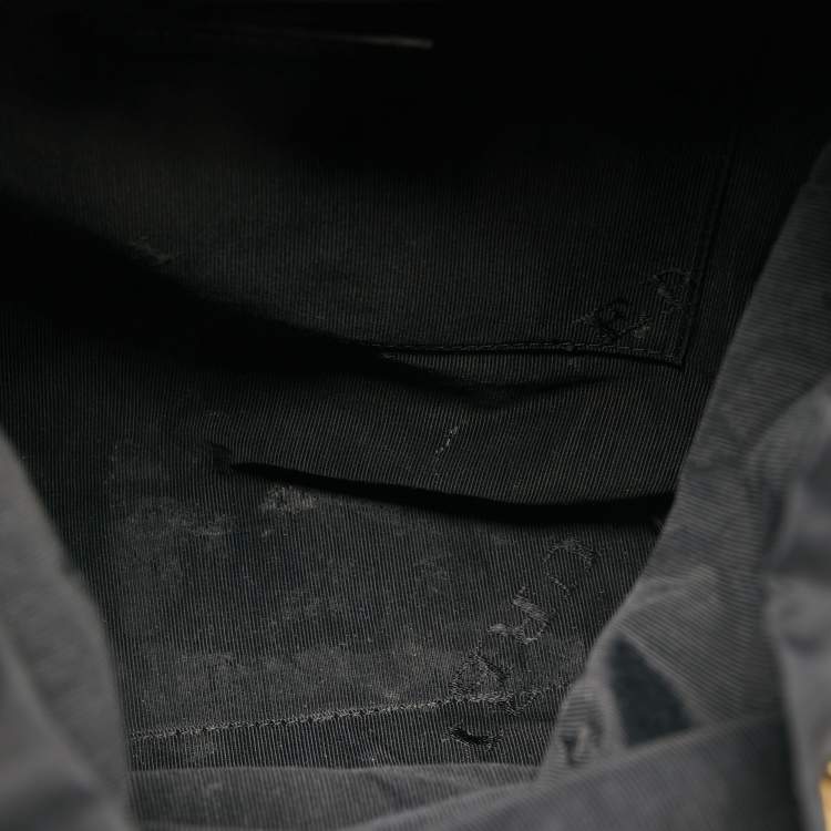 Pre Owned Burberry Black Nylon Rucksuck Backpack w/AMB Embroidered