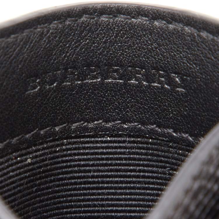 Pre Owned Burberry Black Lizard Card Holder
