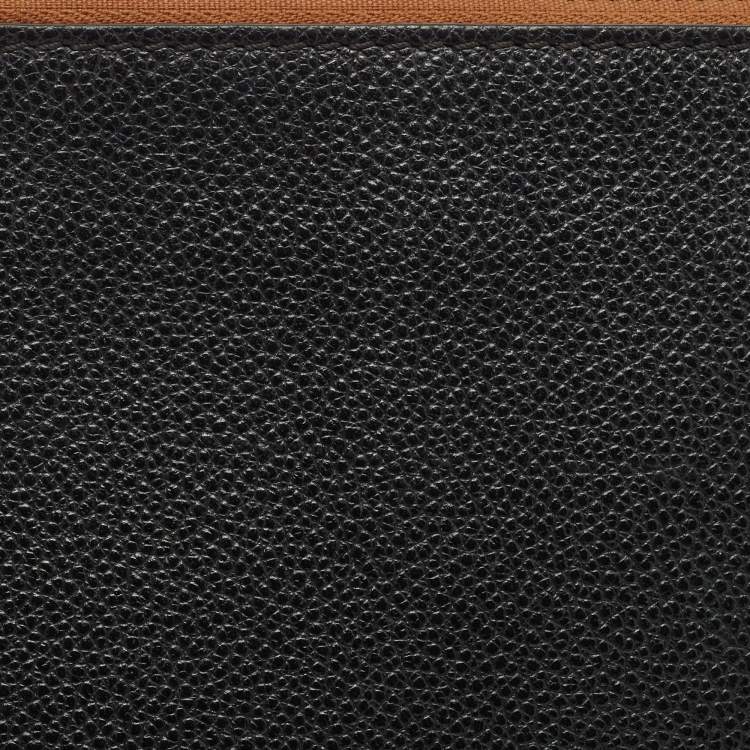 Pre Owned Burberry Black Leather Wristlet Zip Pouch