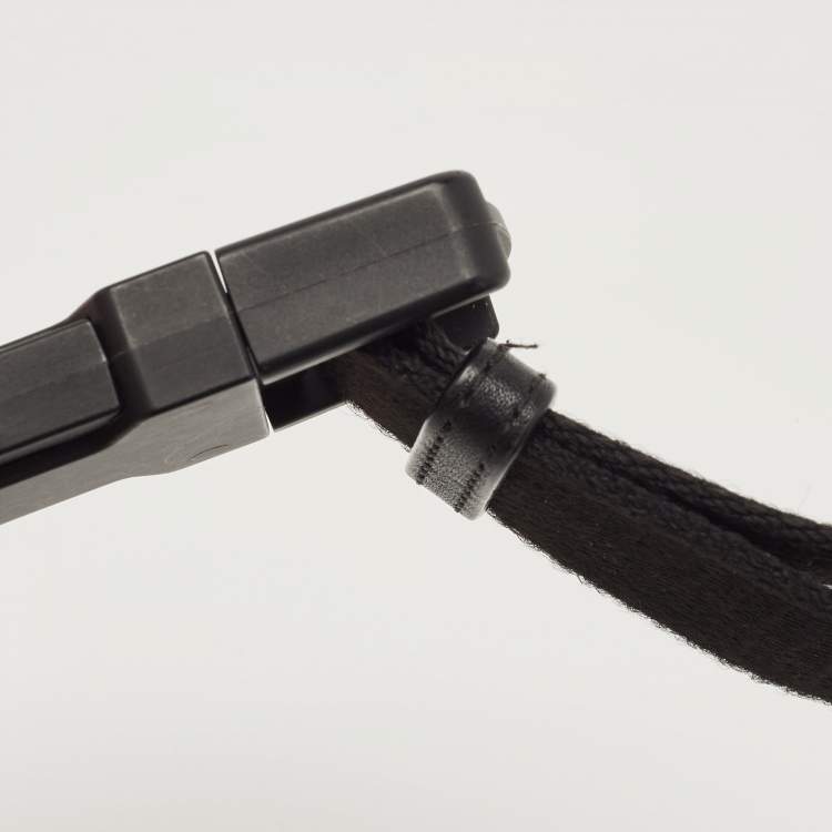 Pre Owned Burberry Black Check Coated Canvas Belt Bag