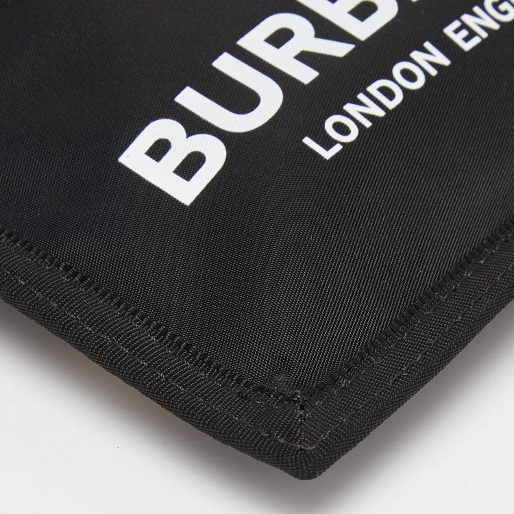 Pre Owned Burberry Black Nylon Logo Pouch