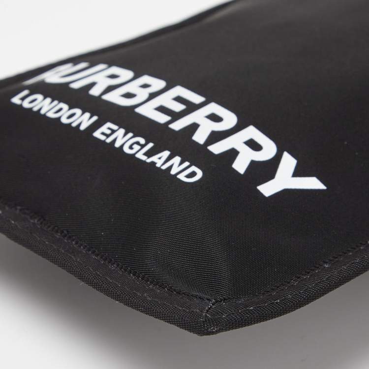 Pre Owned Burberry Black Nylon Logo Pouch