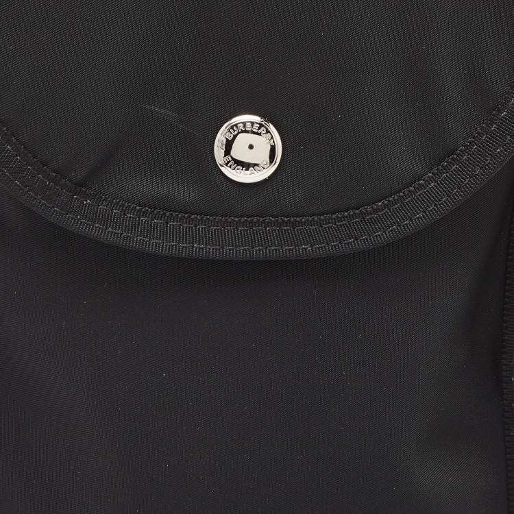 Pre Owned Burberry Black Nylon Logo Pouch