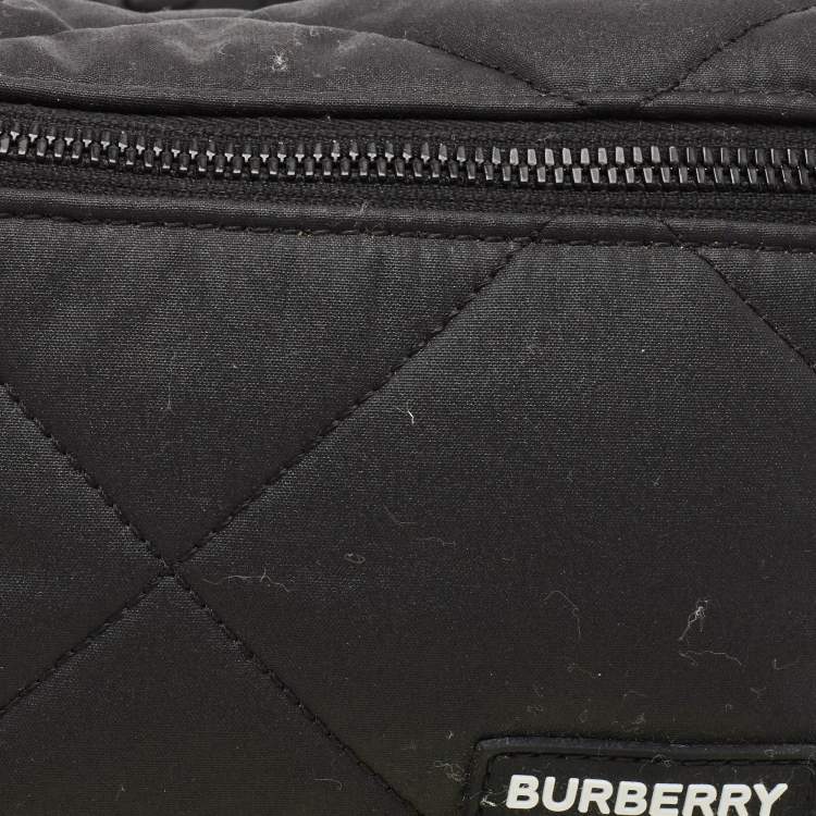 Pre Owned Burberry Black Quilted Nylon Sonny Belt Bag
