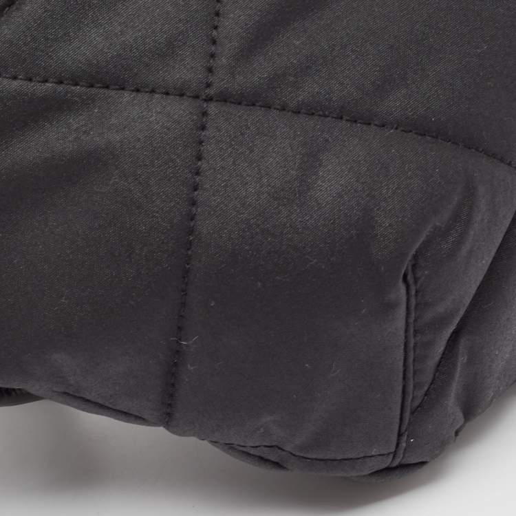 Pre Owned Burberry Black Quilted Nylon Sonny Belt Bag