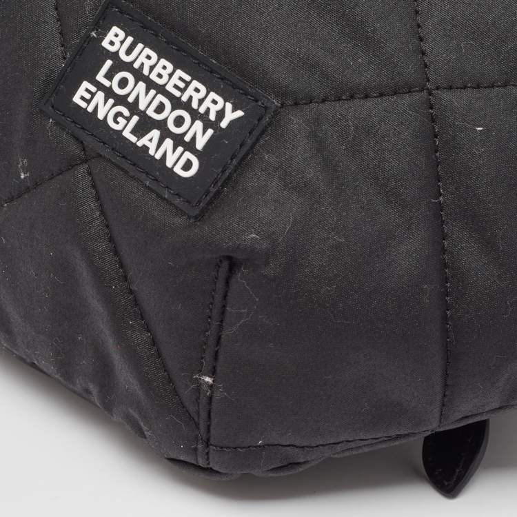Pre Owned Burberry Black Quilted Nylon Sonny Belt Bag