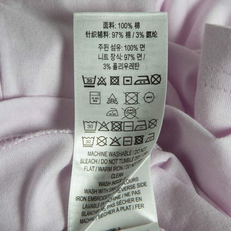 Pre Owned Burberry Light Purple Cotton Jersey T-Shirt S