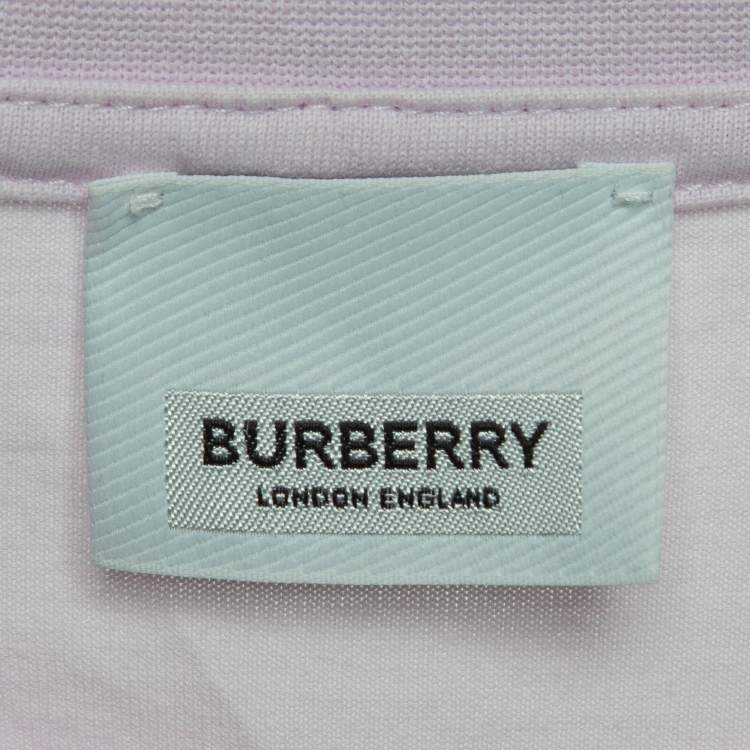 Pre Owned Burberry Light Purple Cotton Jersey T-Shirt S