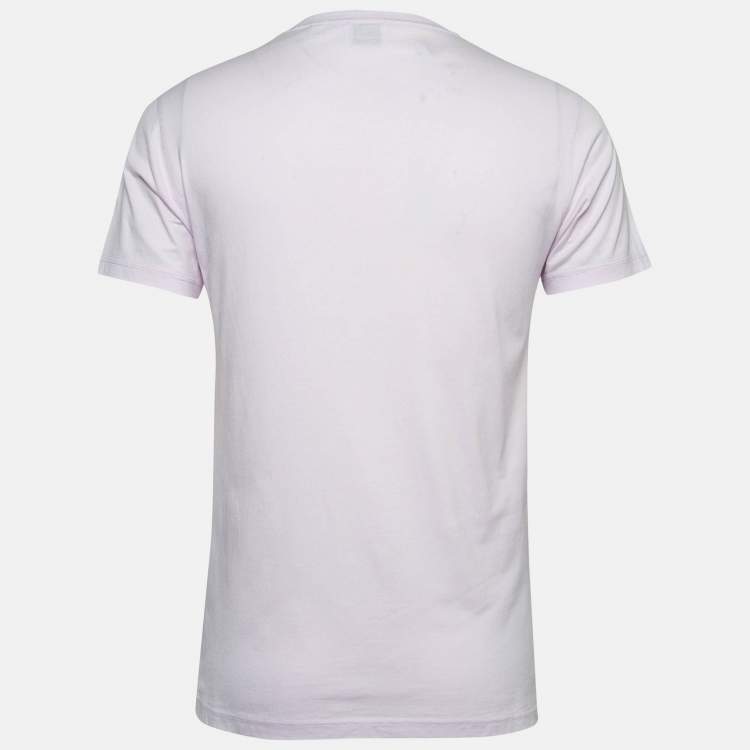 Pre Owned Burberry Light Purple Cotton Jersey T-Shirt S